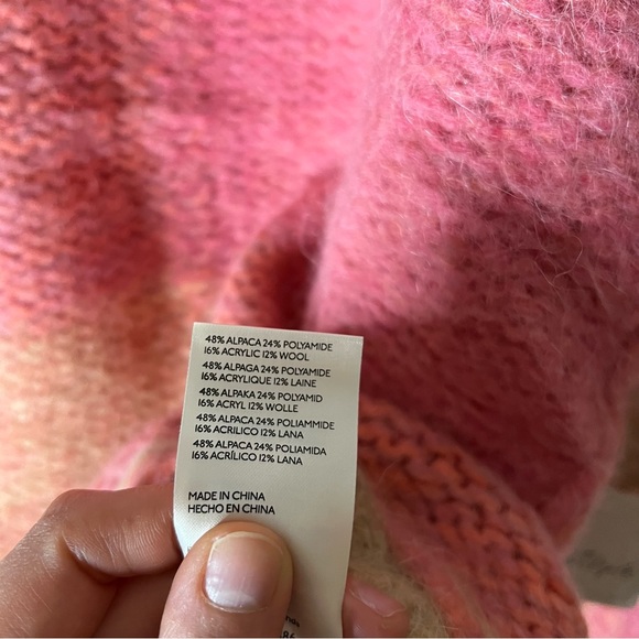 NWT Free People Domino Prairie Sunset Alpaca Wool Blend Pullover Sweater - Picture 12 of 13